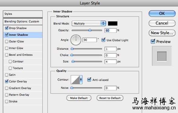 保存下这个图层样式的配置信息,加入到样式库中 使用Photoshop制作简洁大气的网站页面的具体步骤-马海祥博客