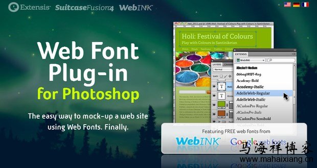 photoshop插件之Web Font Plug-in