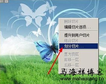 如何使用Photoshop切片工具将大图片转换为多个小图的网页-马海祥博客