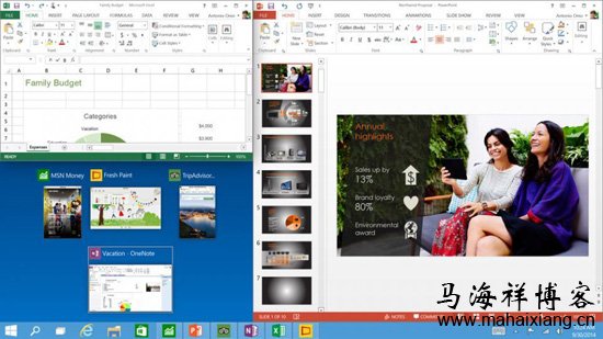 Wndows 10对分屏功能进行了改进 关于消费者版Windows10操作系统的十大看点-马海祥博客